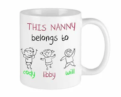 This Nanny Belongs To Christmas Mug Personalised Gift For Her Grandparents • £9.95