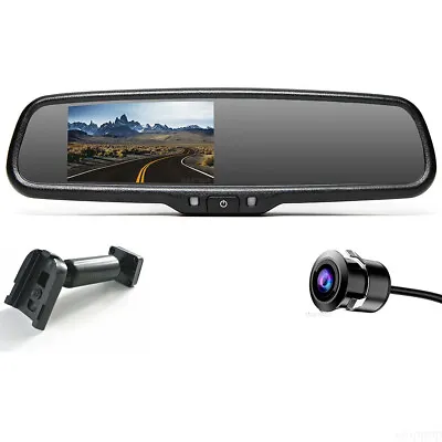 4.3  Car Rear View Mirror Monitor OME No1+Flush Mount Backup Camera For Lincoln • $54.99