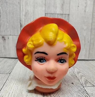 $8.99 • Buy Vintage Rubber Head Girl In Red Bonnet Hand Puppet 60's 70's Mr. Rogers