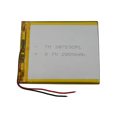 3.7V 2800 MAh Polymer Rechargeable 387590 Li Battery Lipo For Tablet PC PDA Ipod • £10.68