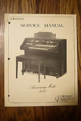 $8.98 • Buy Gulbransen Service Manual Anniversary Model 2021 Manual