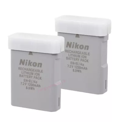 2pcs New Original Nikon EN-EL14a Battery For D5300 D5600 D5500 D3300 P7800 P7700 • $33.98