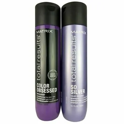 £17.99 • Buy Matrix Total Results So Silver Shampoo & Color Obsessed Conditioner 300ml