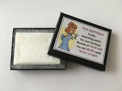 £4.49 • Buy 70th Birthday Female FART Joke LITTLE BOX OF FUN Novelty Gift Funny Gag Present