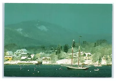 Postcard Winter View Of Southwest Harbor Maine ME K4 • $1.49