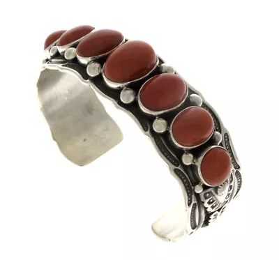 High Grade Natural Mediterranean Coral Row Bracelet By Darrell Cadman • $2340