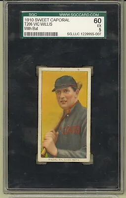 1909 T206 VIC WILLIS St. Louis Cardianls HOF Sweet Caporal SGC 5 • $550