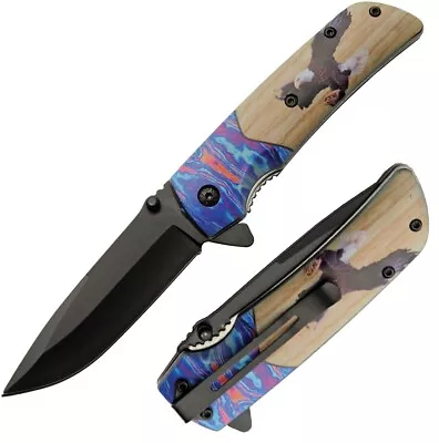 Rite Edge Voodoo Liner A/O Eagle Folding Knife 3.5  Stainless Blade ABS Handle • $12.79