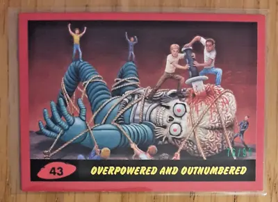 Mars Attacks The Revenge 2017  Red Boarder Card 43 Overpowered And Outnumbered • £2.99