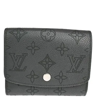 LOUIS VUITTON Iris Compact Bifold Wallet Monogram Mahina Leather M62540 30SH351 • $338