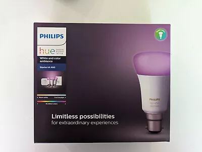 Philips Hue White & Color Ambiance Starter Kit A60 B22 • $150