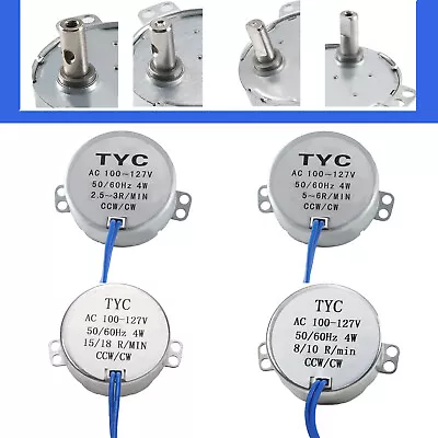 TYC-50 Synchronous Motor AC 110V 4W 2.5-3RPM 5-6RPM 15-18RPM 8-10RPM 4Type Shaft • $8.69