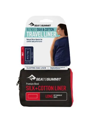 £65.63 • Buy Sea To Summit Travel Silk-Cotton Sleeping Bag Liner - Navy - Long