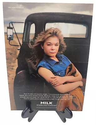 Leann Rhimes Milk Mustache?   Professionally Mounted And Ready To Frame!!   1997 • $7.95