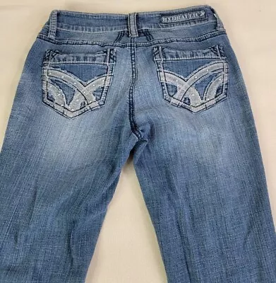 $7.20 • Buy Hydraulic Womens Jeans 7/8 Blue Denim Lola Curvy Almost Boot Medium Wash 27x31