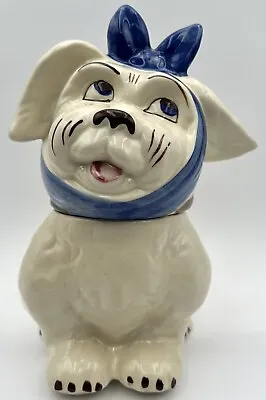 Vintage Shawnee Pottery Dog With Toothache Cookie Jar Muggsy USA • $114.95