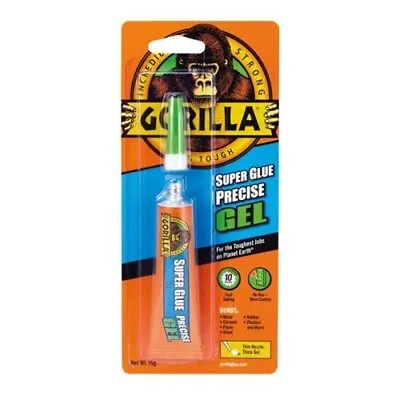 Gorilla -super Glue Precise Gel Thin Nozzle Thick Gel Bonds With Multi Materials • £9.49