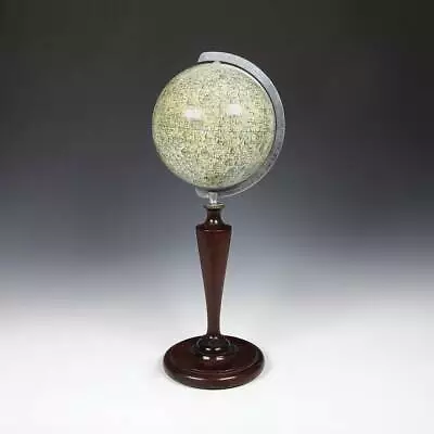 Vintage Lunar Globe Paper Gores Plaster Fruitwood Germany Mid 20th C.  • $3495