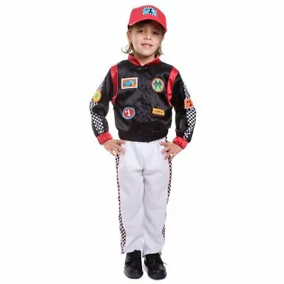 Race Car Driver Costume For Kids - Boys Racing Jacket Dress By Dress Up America • $31.99