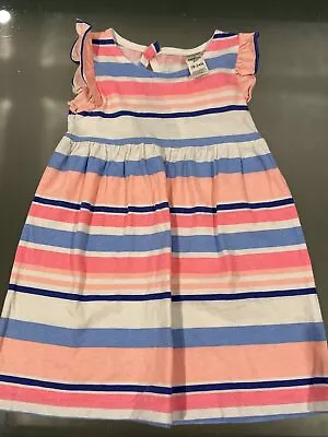 Oshkosh B’Gosh Girls 18-24 Months Striped Summer Flutter Sleeve Dress • $6.50