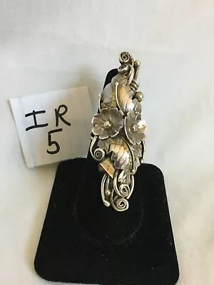 Native Indian Sterling Silver Ring 16 Grams Size 9 SIGNED R5 • $349