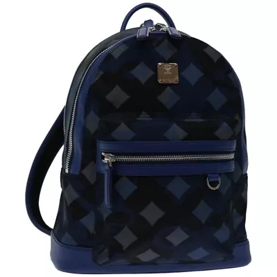 MCM Backpack Nylon Blue Auth Fm3267 • £305.33