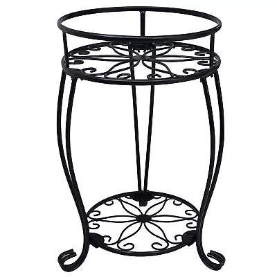 CASIMR 2 Tier Plant Stand 19.2 Inch Tall Metal Potted Holder RackIndoor Out... • $28.82