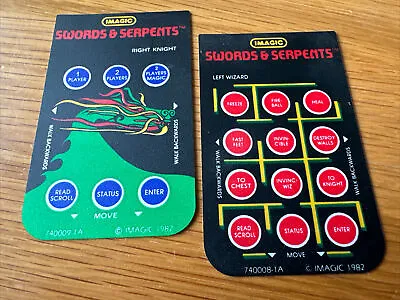 Intellivision Swords And Serpents Original Vintage Overlays Good Condition • £7.99