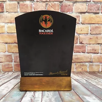£7.99 • Buy BACARDI Bar Top Small Chalk / Black Board Message Menu Specials Man Cave Pub