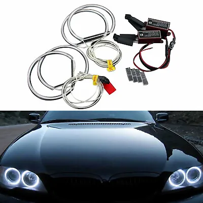 8000K White LED CCFL Angel Eyes Halo Rings Lights Lamp For BMW E36 E38 E39 E46 • $21.74