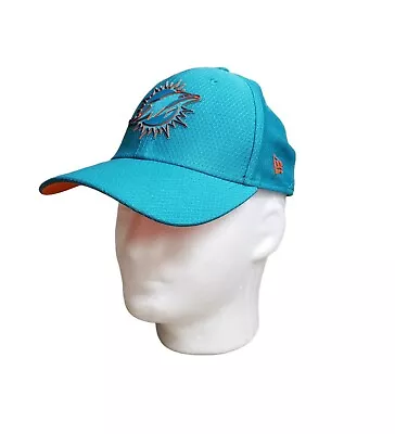 New Era 39Thirty 2018 Miami Dolphins Aqua NFL Training Camp Primary Flex Hat S/M • $25