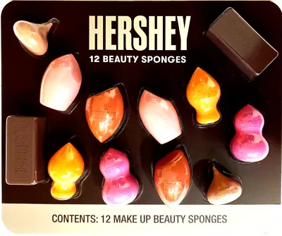 HERSHEY 12 Piece Make Up Beauty Blender Sponges Damp/Dry Buildable Full Coverage • $18.99