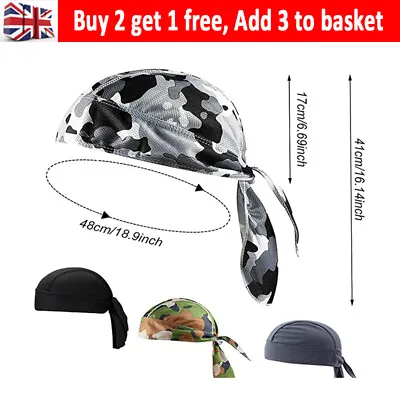 £3.19 • Buy Cotton Biker Beanie Skull Cap Hat Motorcycle Bandana Head Wrap Du-Doo-Do Ral