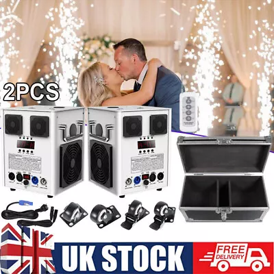 2PCS 700W Cold Spark Machine Stage Effect Firework Machine Wedding W/Flight Case • £199.99