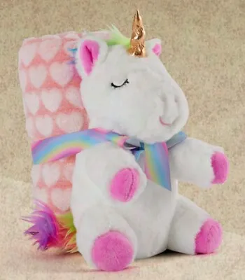 Tiara Unicorn 🦄 Plush Soft Teddy Toy With Blanket For Baby Toddler Child • £18