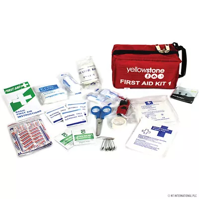 New First Aid Kit 1 Bag Safety Bag Medical Emergency Plasters Bandages Travel  • £6.95