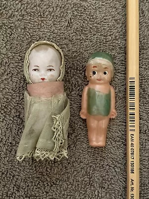 2 Miniature Vintage Dolls - Germany No Legs & Tiny Kewpie • $30
