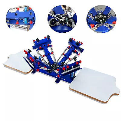 4 Color 2 Station Screen Printing Machine Screen Press Printer T-shirt DIY Tools • $492.56