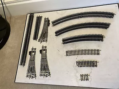 Job Lot  26 Pieces Of Hornby Steel Track   Straights Curves Points.  See Detai • £12.50