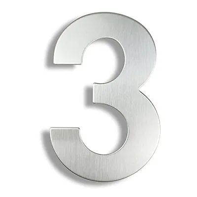 Modern House Number Brushed Stainless Steel Stylish Door Alphabet Plaque Stre... • $24.13