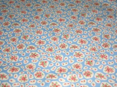 Minerva Laminated Cotton Vinyl Fabric Blue  - Per Metre • £16.18