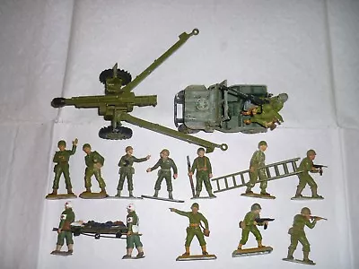 Toy Soldiers. Britains Timpo And Dinky. WW2 US Troops. 1/32. Painted. • £12.99