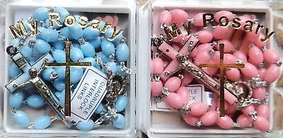 £5.99 • Buy First Holy Communion Confirmation My Rosary Beads Crucifix Gift Prayer Card Box
