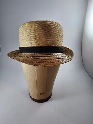 Vintage Vento Straw Hat Fedora Long Oval S  • $24.99