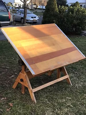 Hamilton Style Drafting Table Vintage 48 W X 38 H Tabletop • $1650