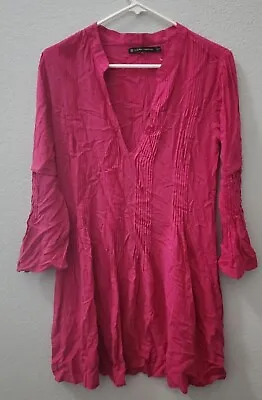 Vix By Paula Hermanny Woman’s 100% Cotton Swim Suit Cover Up Size S.P Pink • $26.50