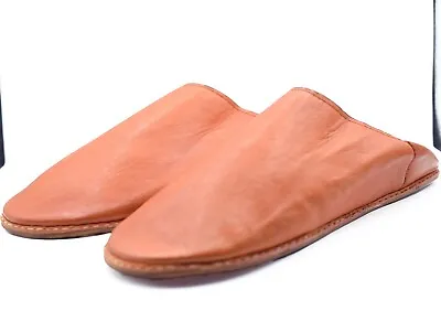 Moroccan Babouche Men Traditional Leather Slippers Moroccan Sheepskin Slippers • $47