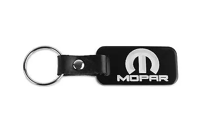 Silver Mopar M Satin Black Key Chain Fob - Engraved Billet Silver - Made In USA • $14.95