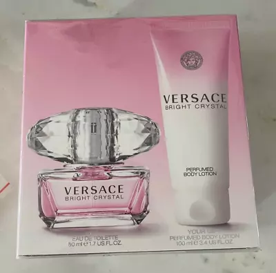 Versace Bright Crystal *travel Set* Eau De Toilette 50ml + Body Lotion - Italy • $65