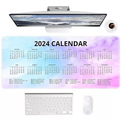 2024 Mouse Pad Calendar For Desk Desk Pad Mat Computer Desk Mat Large For Des... • $18.37